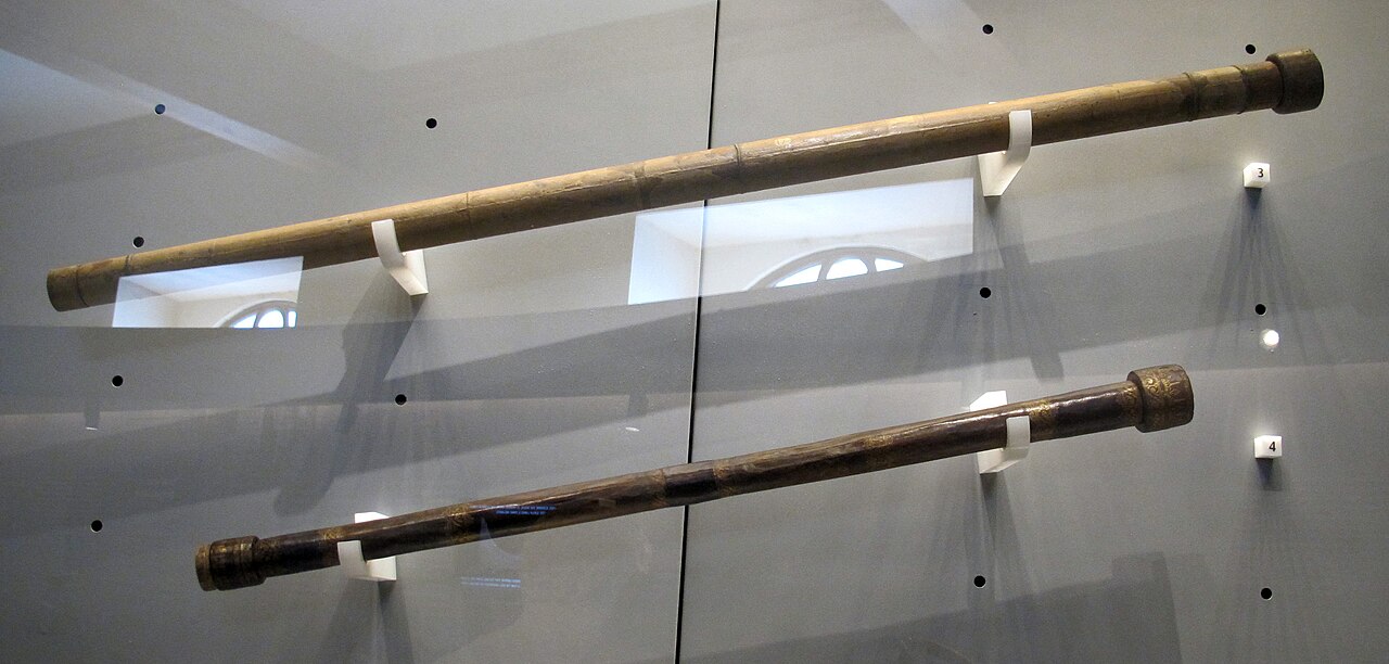 Galileo’s astronomical telescopes at the Museo Galileo, Florence.